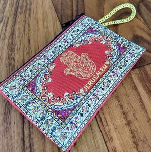 Amazing folk handmade embroidered change wallet zipper